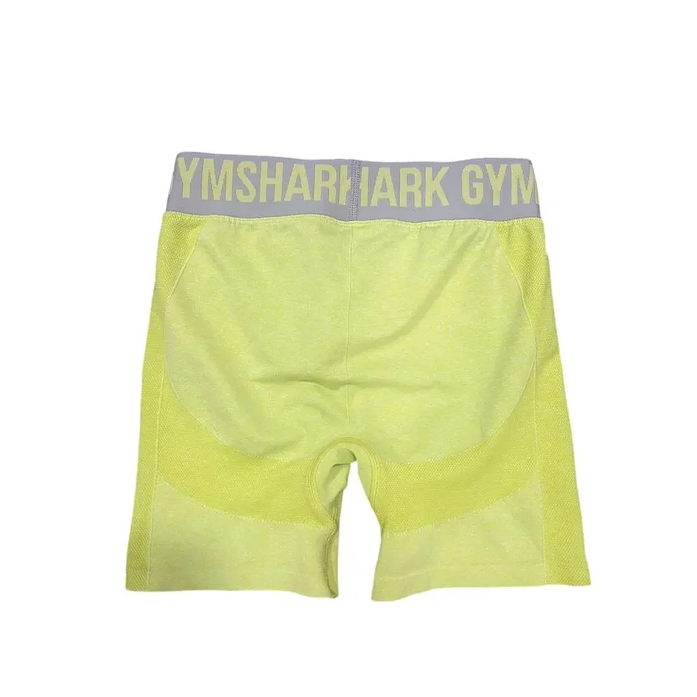 Gym Shark Activewear Shorts Medium Neon Green/Yellow Athleisure Workout